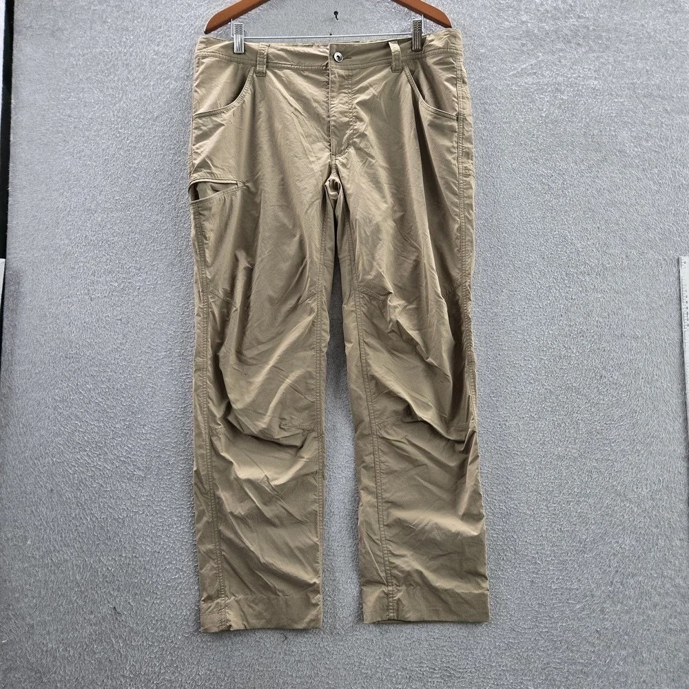 Marmot Men Activewear Pants XL Khaki Elastane Nylon Outdoor Hiking READ